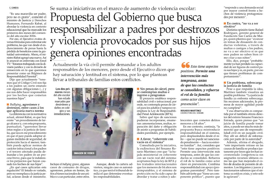 Nuestro Consultor, Francisco Estrada advierte sobre riesgo de colapso en tribunales por nueva ley de responsabilidad parental